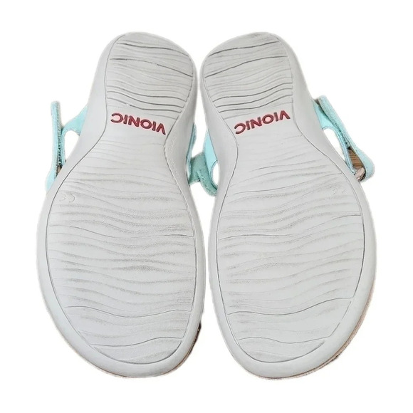 Vionic Wanda Suede Adjustable Sandal, Teal Blue, Women's 9 - Picture 3 of 7